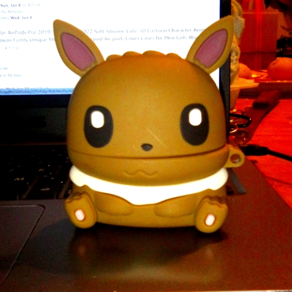 A pokemon Eevee case for air pods or wireless earbuds